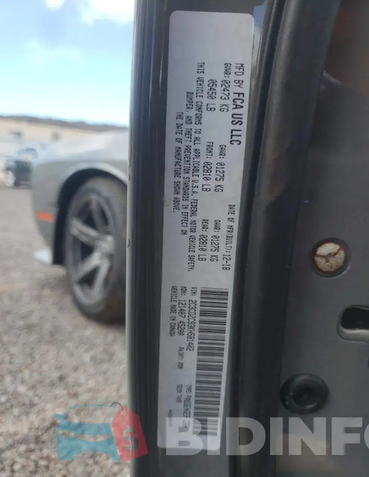 2C3CDZC93KH581402 Photo# 13