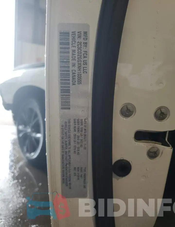 2C3CDZGGXNH103555 Photo# 12