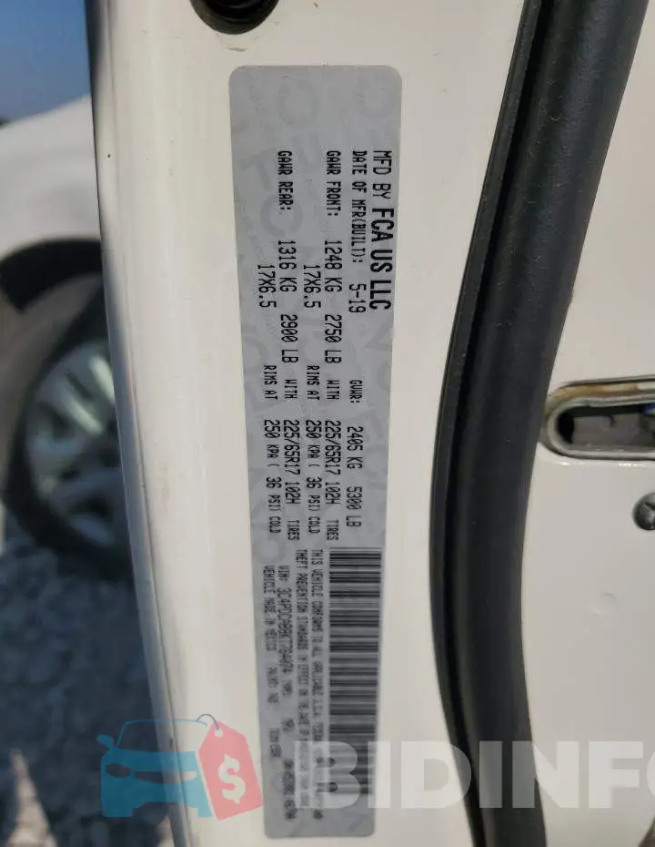 3C4PDCAB8KT764074 Photo# 13