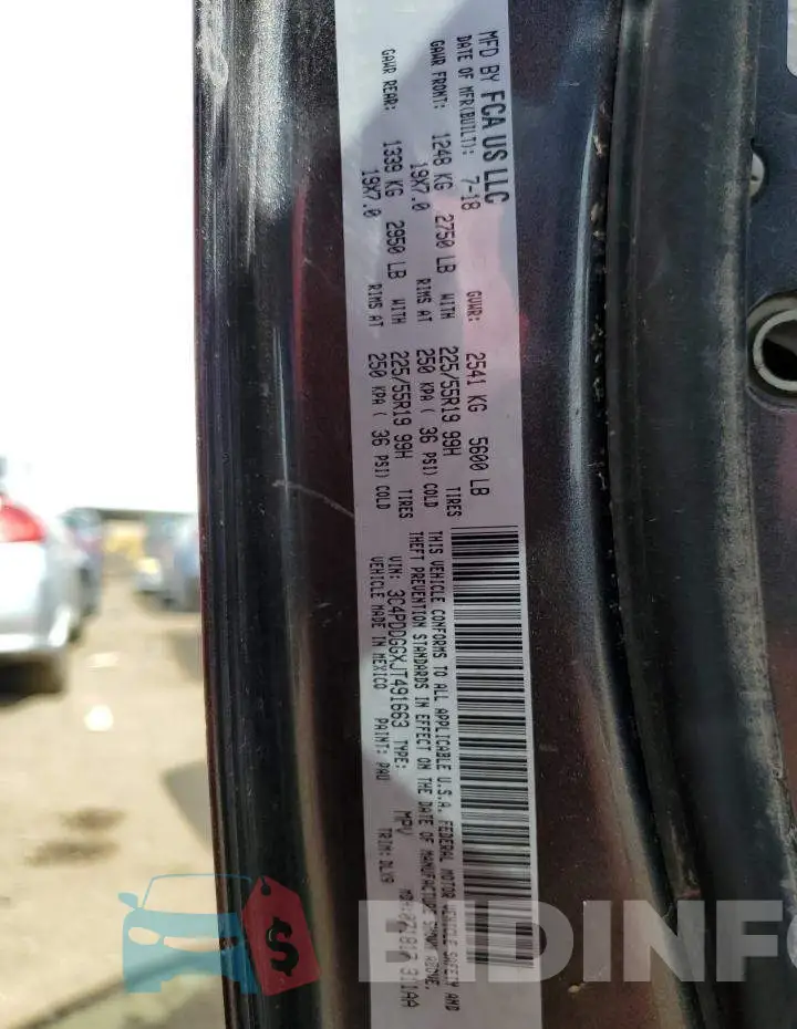 3C4PDDGGXJT491663 Photo# 13