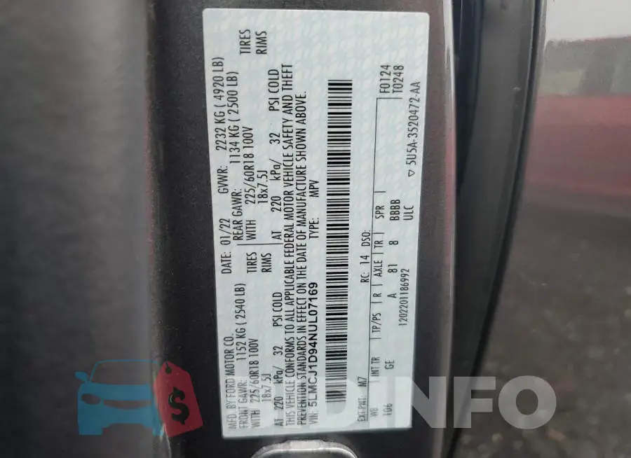 5LMCJ1D94NUL07169 Photo# 13