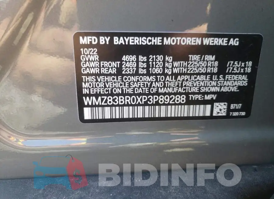 WMZ83BR0XP3P89288 Photo# 13