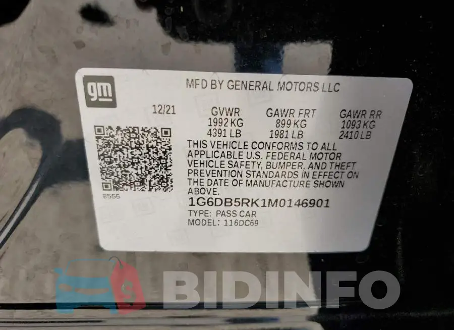 1G6DB5RK1M0146901 Photo# 12