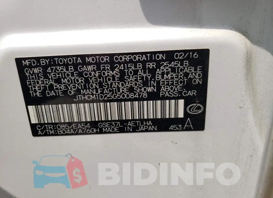 JTHCM1D25G5008478 Photo# 13