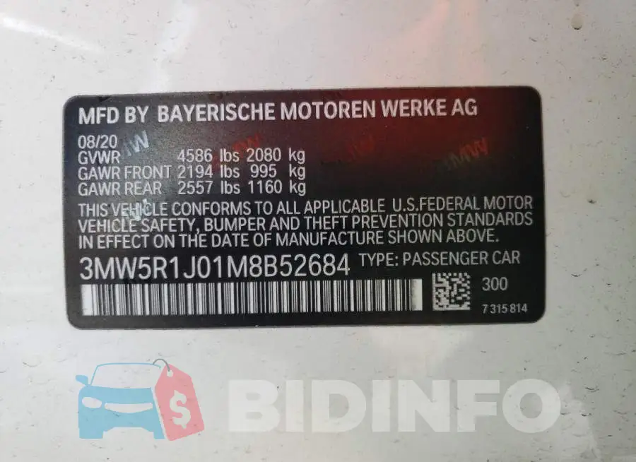 3MW5R1J01M8B52684 Photo# 12