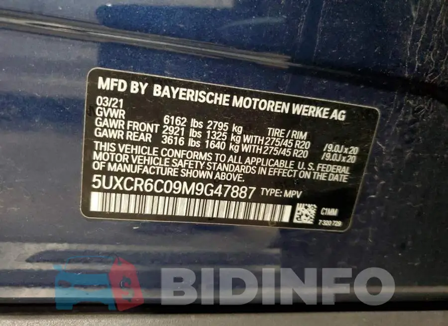 5UXCR6C09M9G47887 Photo# 13