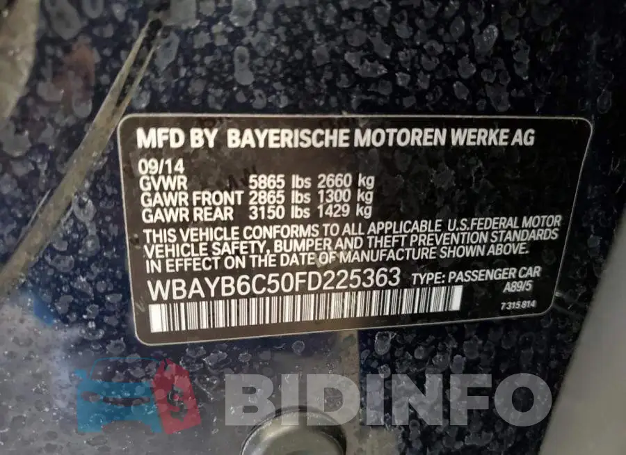 WBAYB6C50FD225363 Photo# 13
