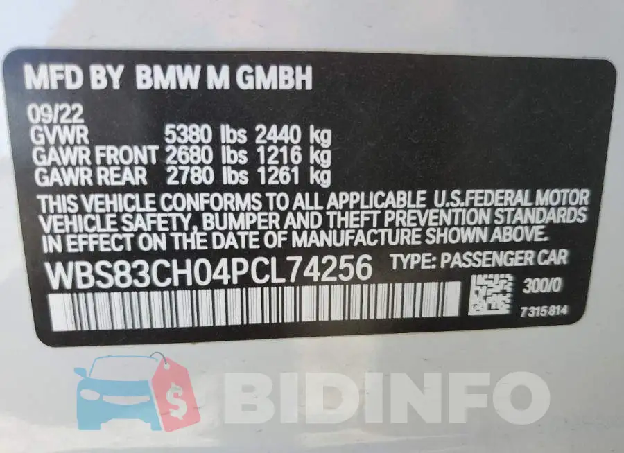 WBS83CH04PCL74256 Photo# 13