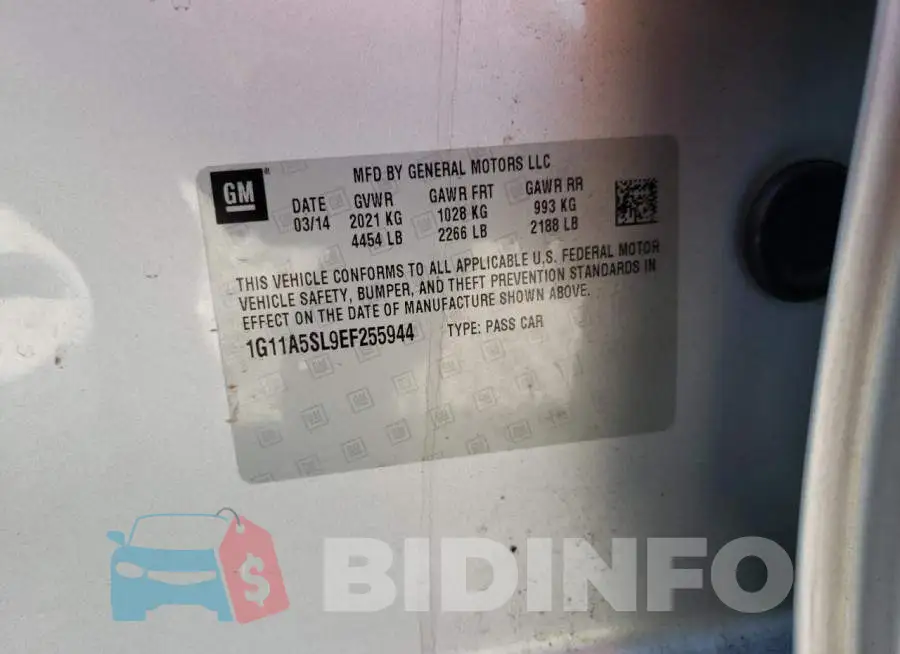 1G11A5SL9EF255944 Photo# 13