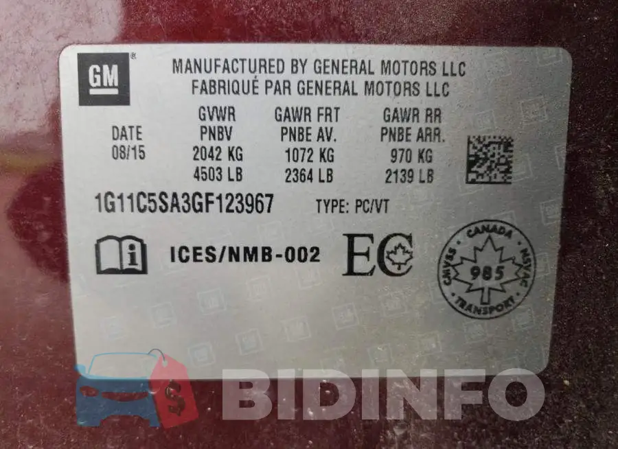 1G11C5SA3GF123967 Photo# 12
