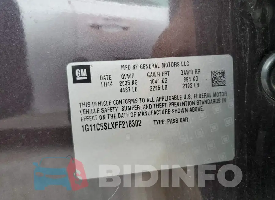 1G11C5SLXFF218302 Photo# 12