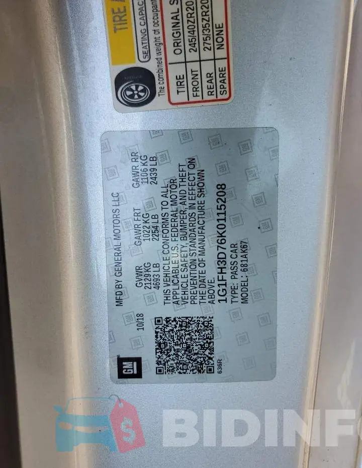 1G1FH3D76K0115208 Photo# 12