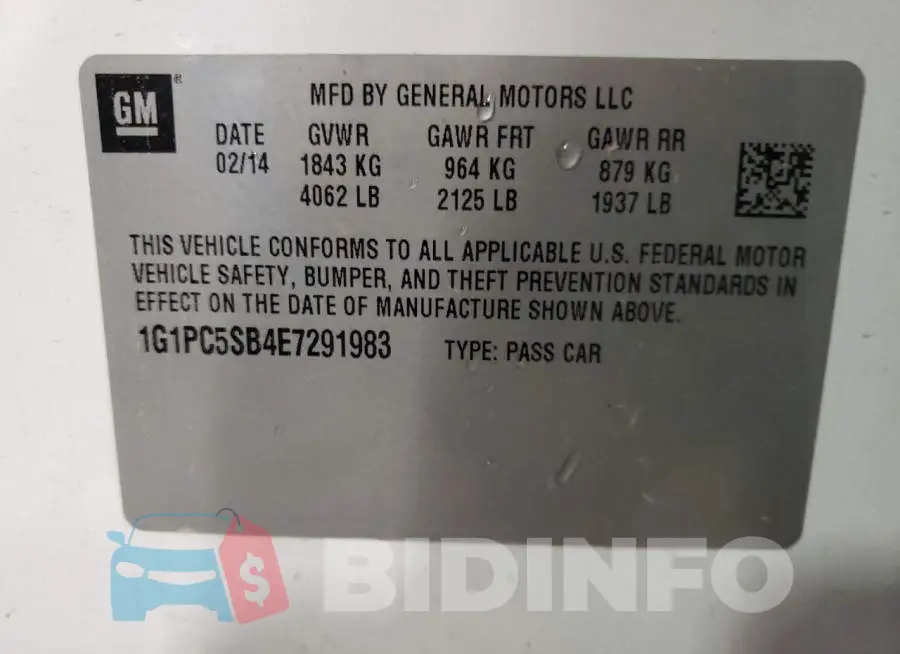 1G1PC5SB4E7291983 Photo# 12