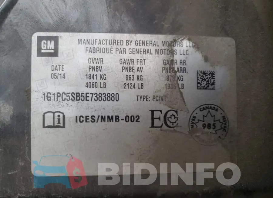 1G1PC5SB5E7383880 Photo# 12