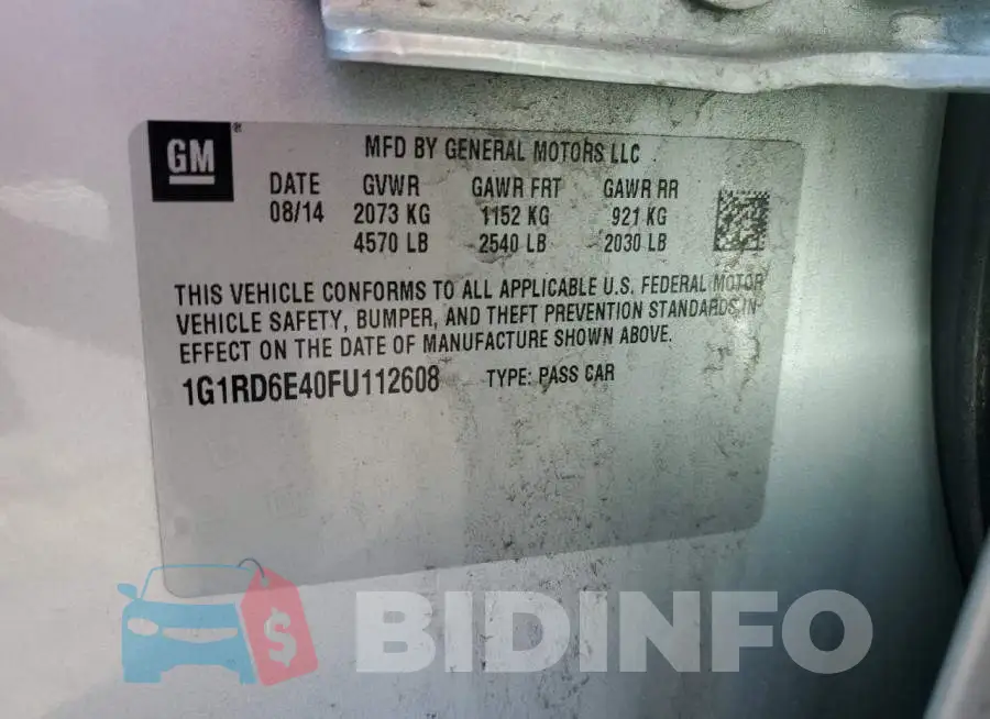 1G1RD6E40FU112608 Photo# 13