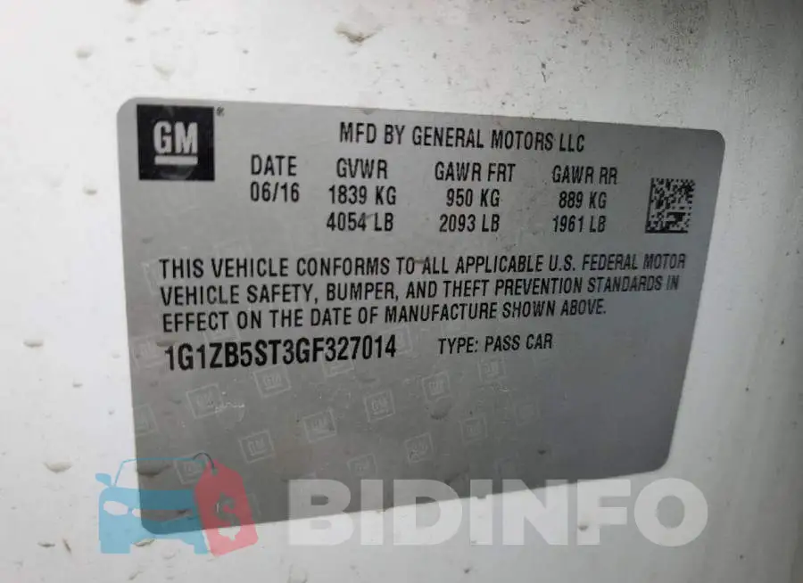 1G1ZB5ST3GF327014 Photo# 12