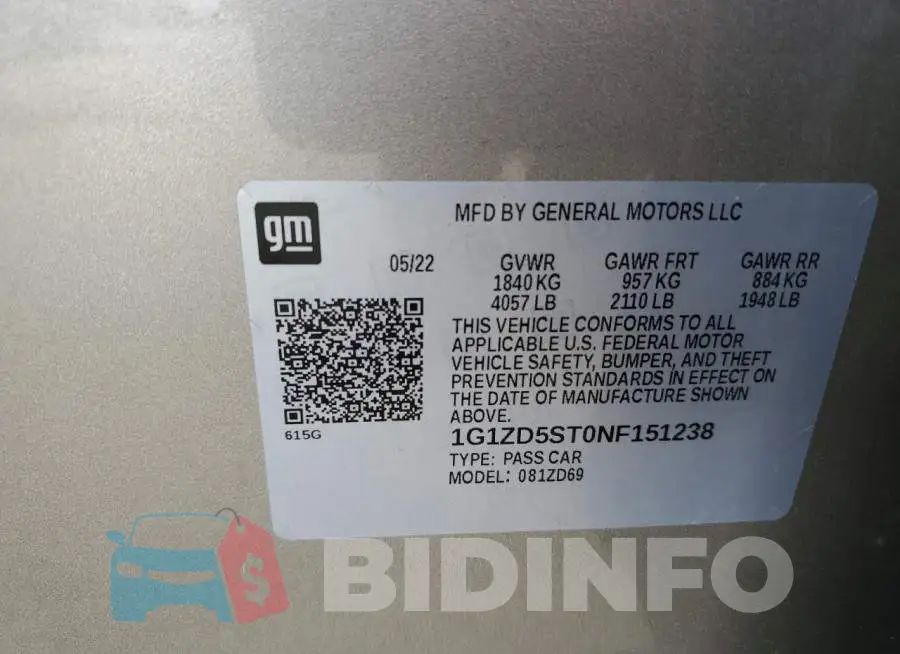 1G1ZD5ST0NF151238 Photo# 12
