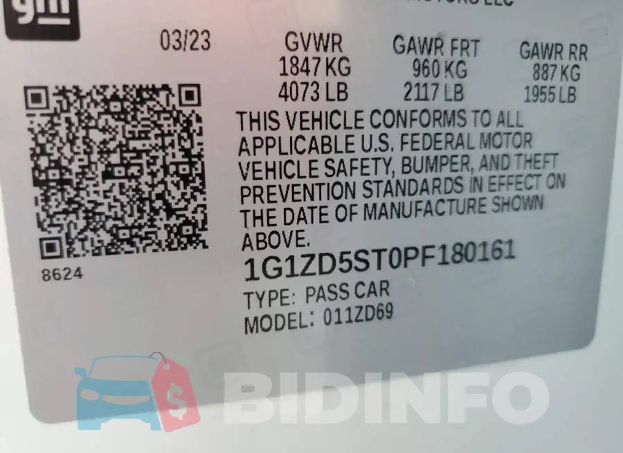 1G1ZD5ST0PF180161 Photo# 12