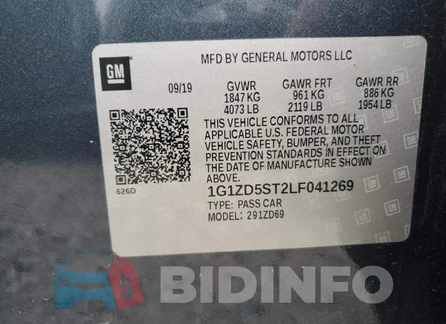 1G1ZD5ST2LF041269 Photo# 12