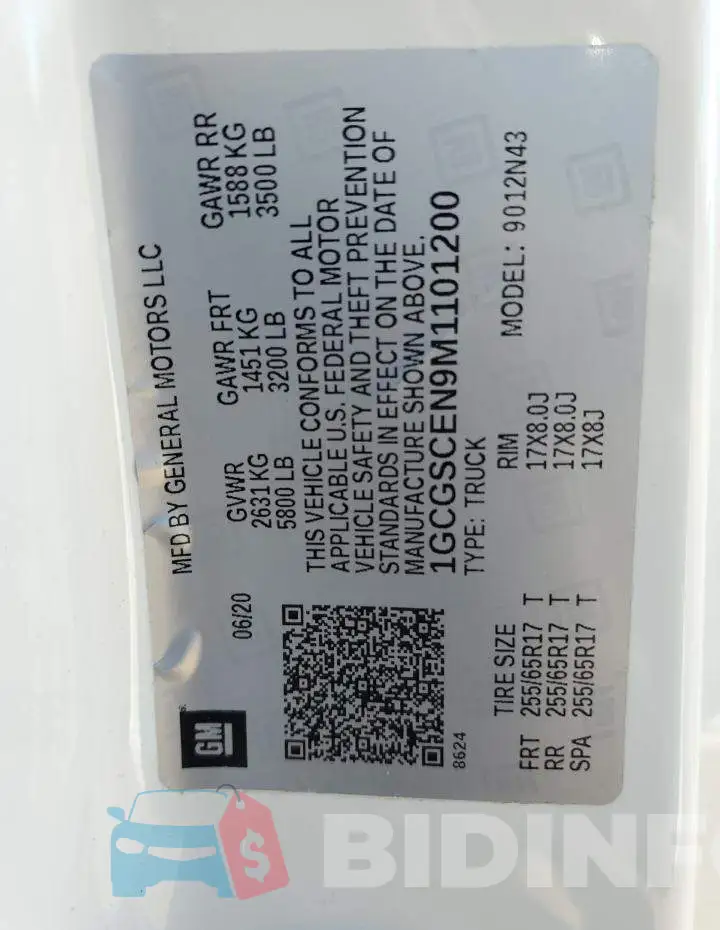 1GCGSCEN9M1101200 Photo# 12