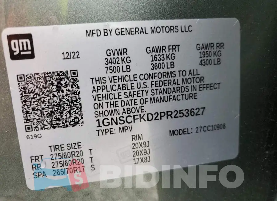 1GNSCFKD2PR253627 Photo# 14