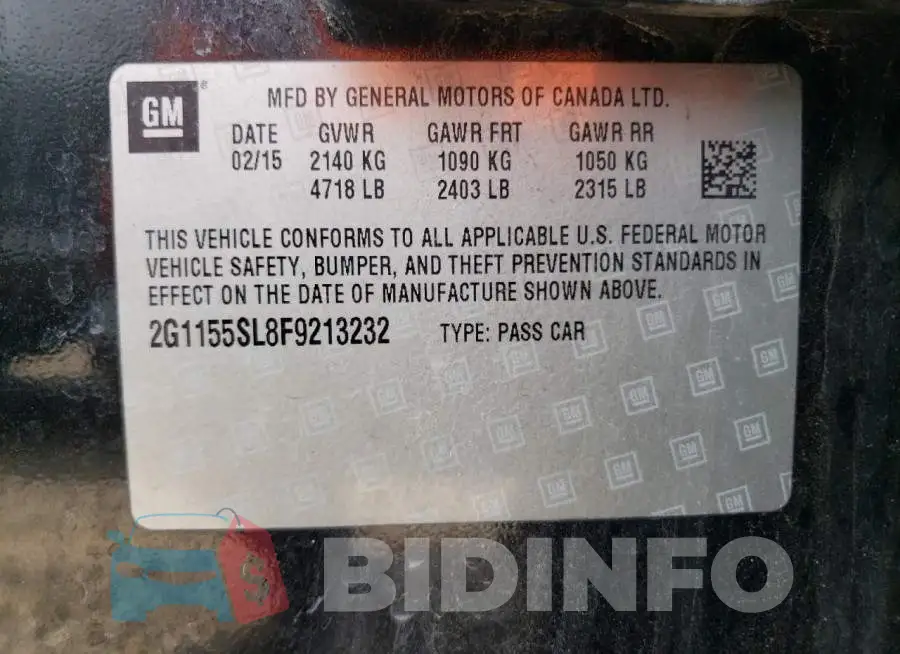 2G1155SL8F9213232 Photo# 13