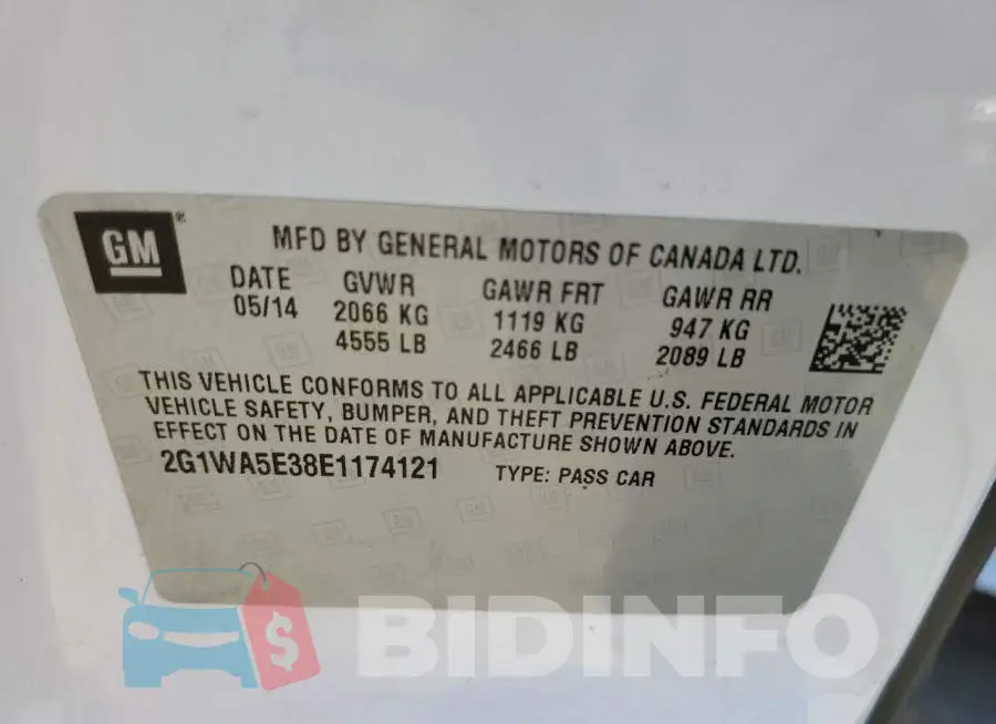 2G1WA5E38E1174121 Photo# 13
