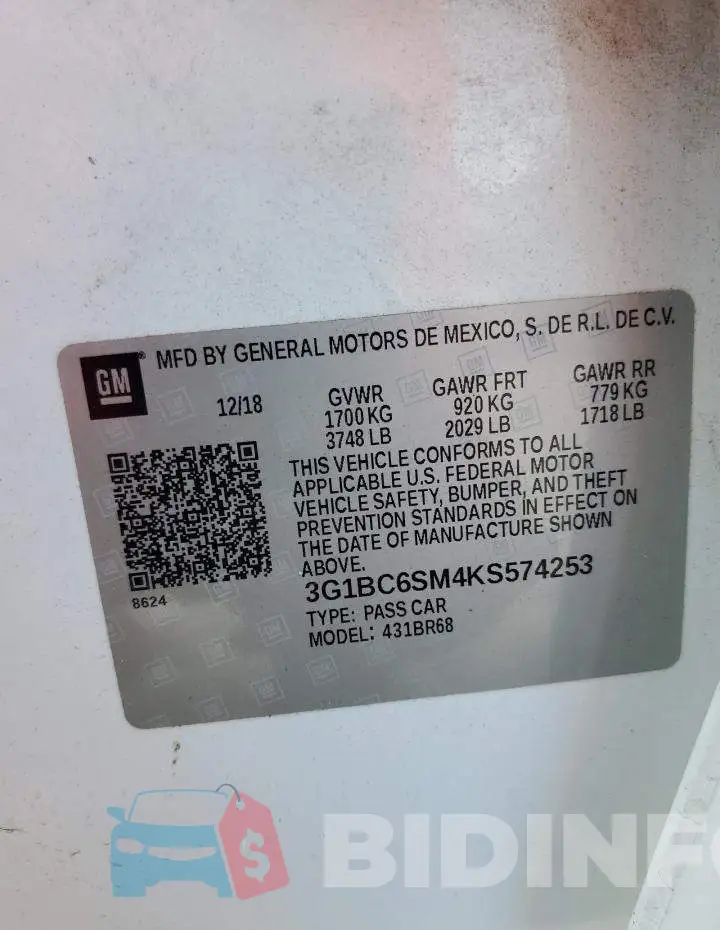 3G1BC6SM4KS574253 Photo# 13