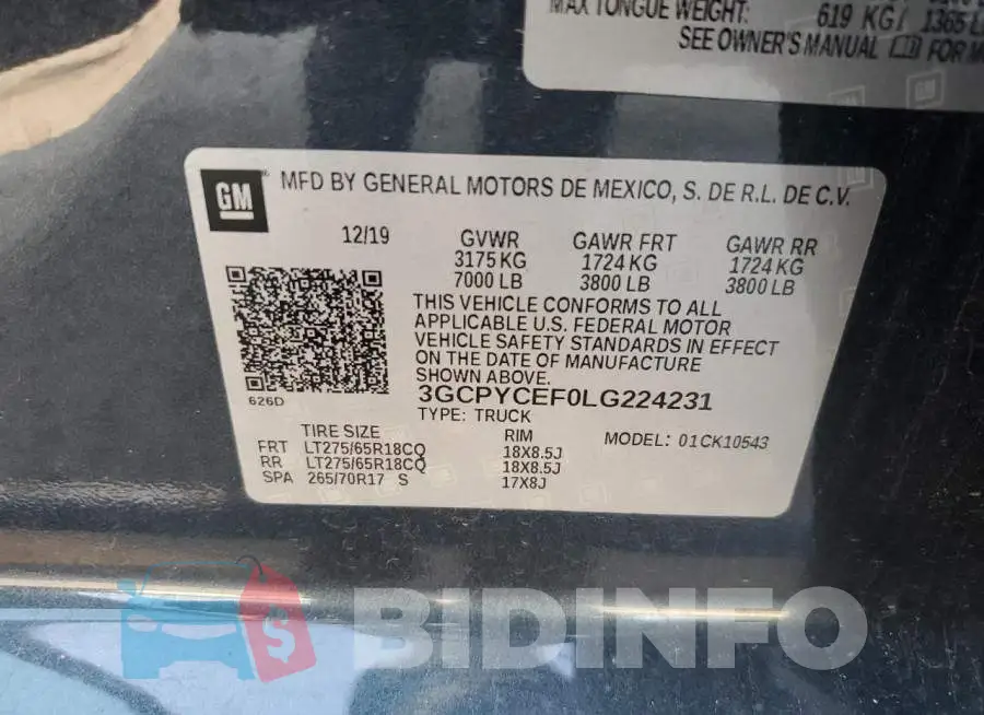 3GCPYCEF0LG224231 Photo# 12