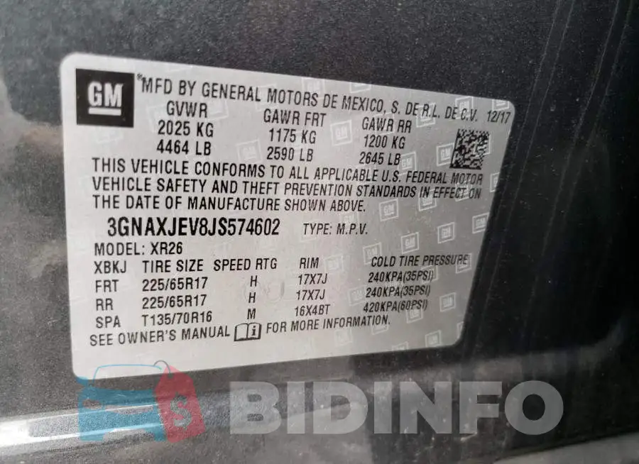 3GNAXJEV8JS574602 Photo# 13