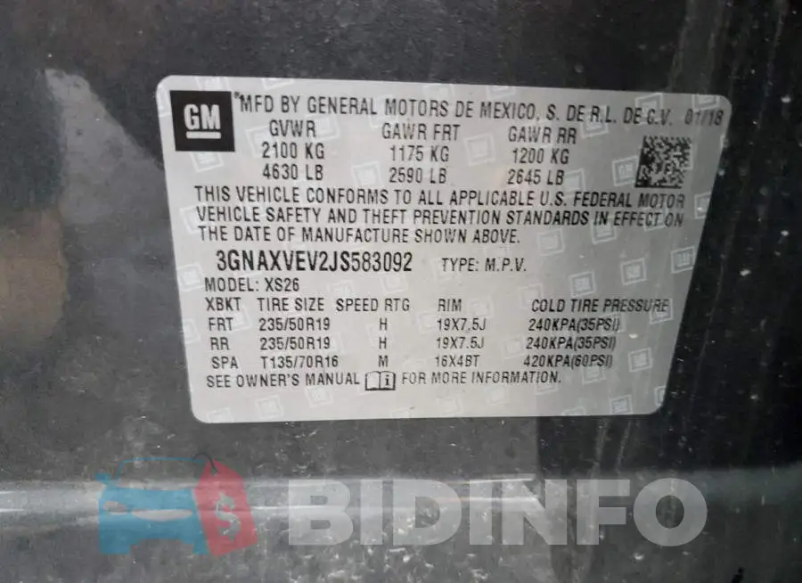 3GNAXVEV2JS583092 Photo# 13