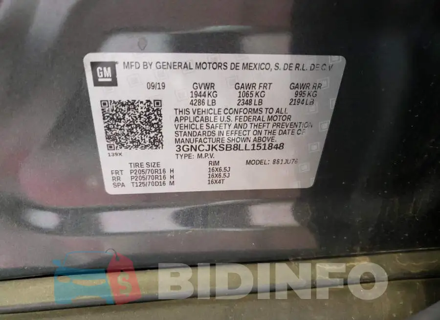 3GNCJKSB8LL151848 Photo# 12