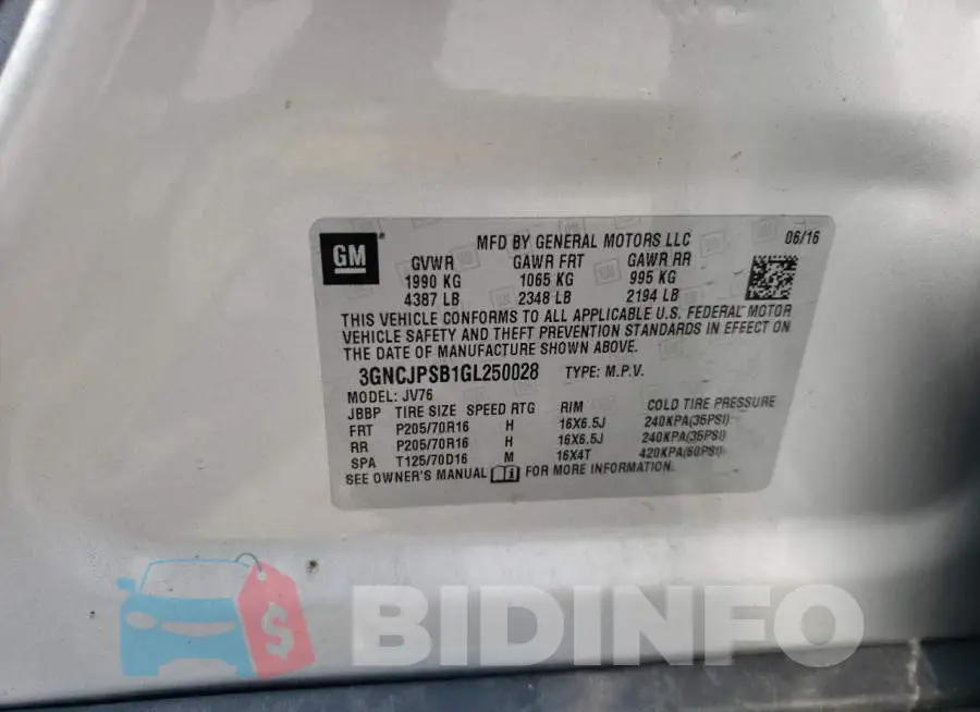 3GNCJPSB1GL250028 Photo# 10