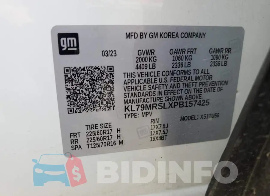 KL79MRSLXPB157425 Photo# 13