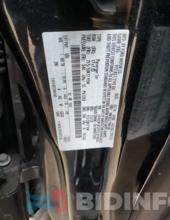 1FADP3F27EL275626 Photo# 12