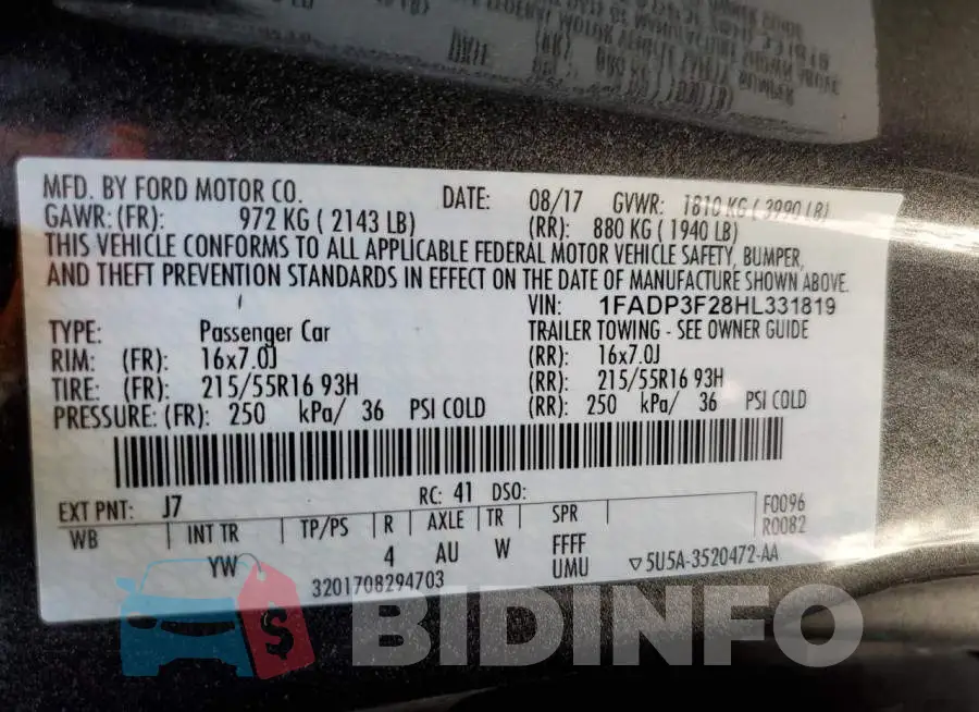 1FADP3F28HL331819 Photo# 10