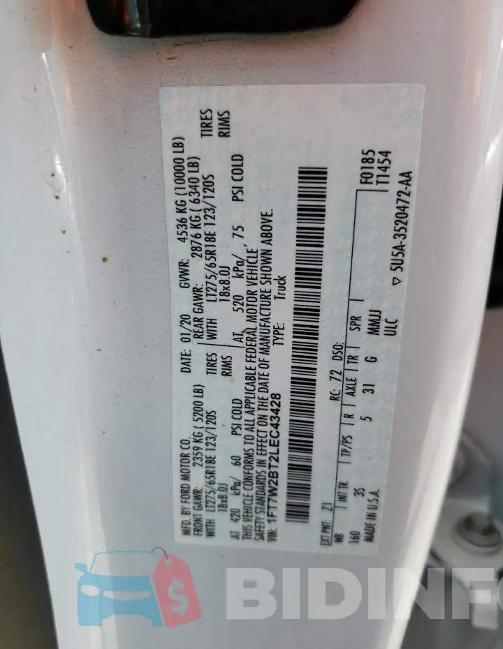 1FT7W2BT2LEC43428 Photo# 13