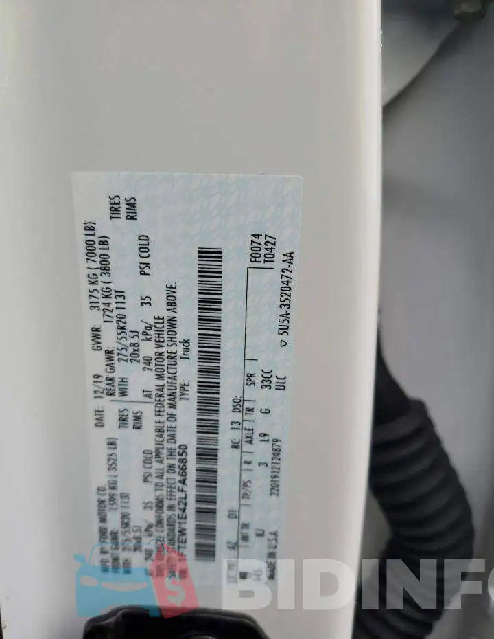 1FTEW1E42LFA66850 Photo# 13