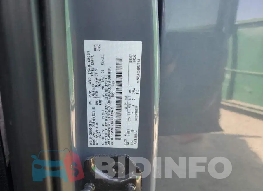 1FTEW1EP3KFB10945 Photo# 12