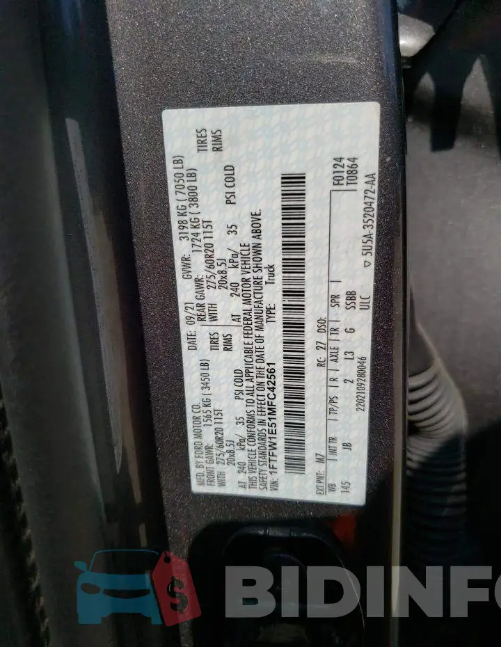 1FTFW1E51MFC42561 Photo# 12