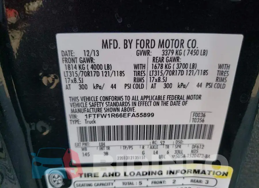 1FTFW1R66EFA55899 Photo# 12