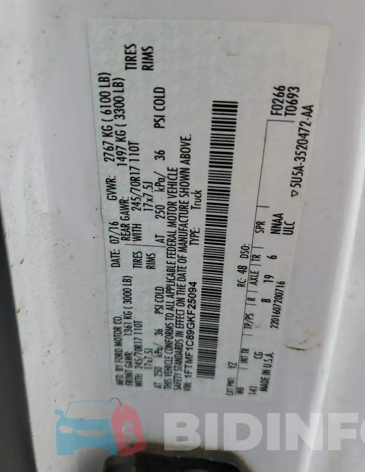 1FTMF1C89GKF25094 Photo# 12