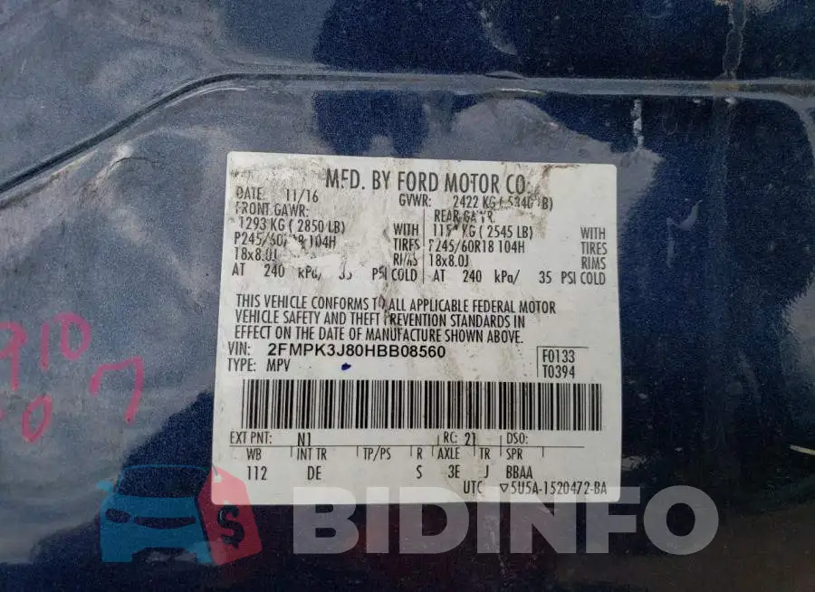 2FMPK3J80HBB08560 Photo# 13