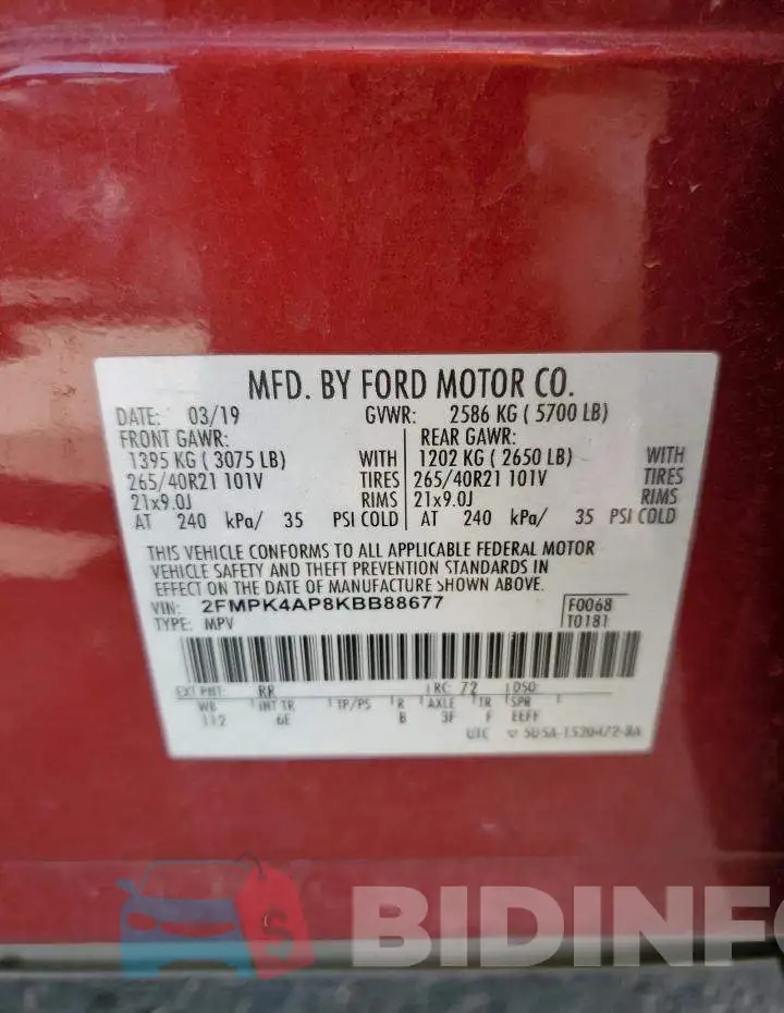 2FMPK4AP8KBB88677 Photo# 13