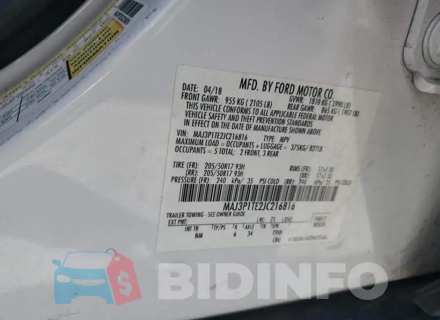 MAJ3P1TE2JC216816 Photo# 13