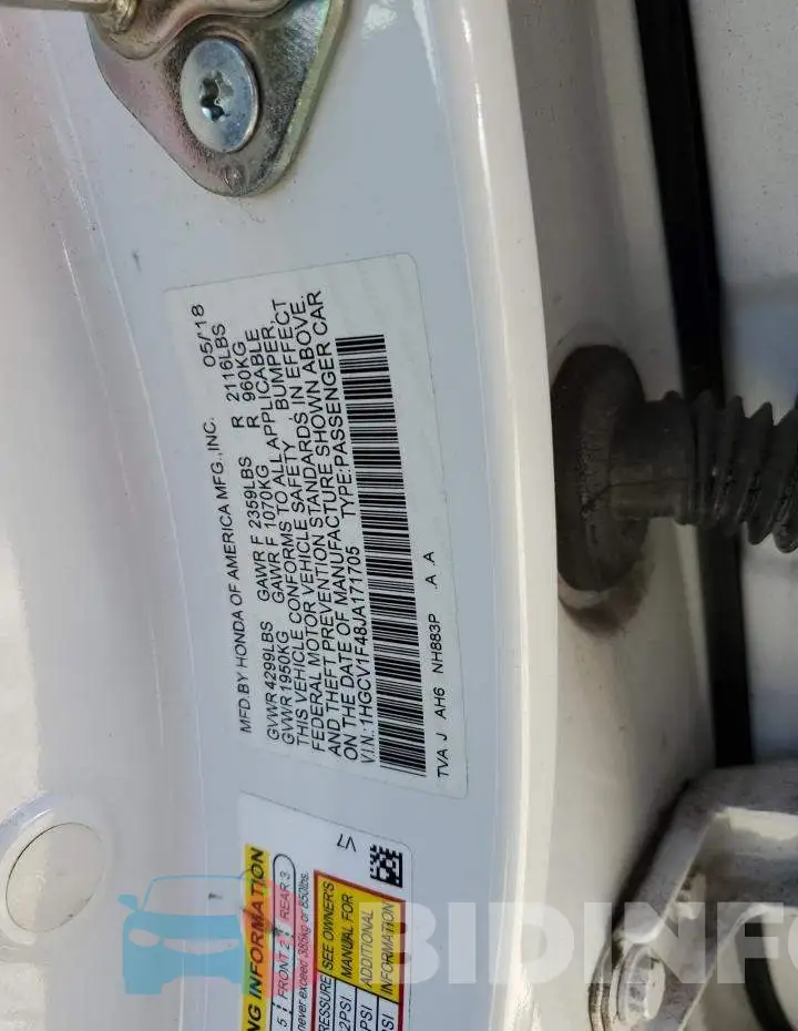 1HGCV1F48JA171705 Photo# 12