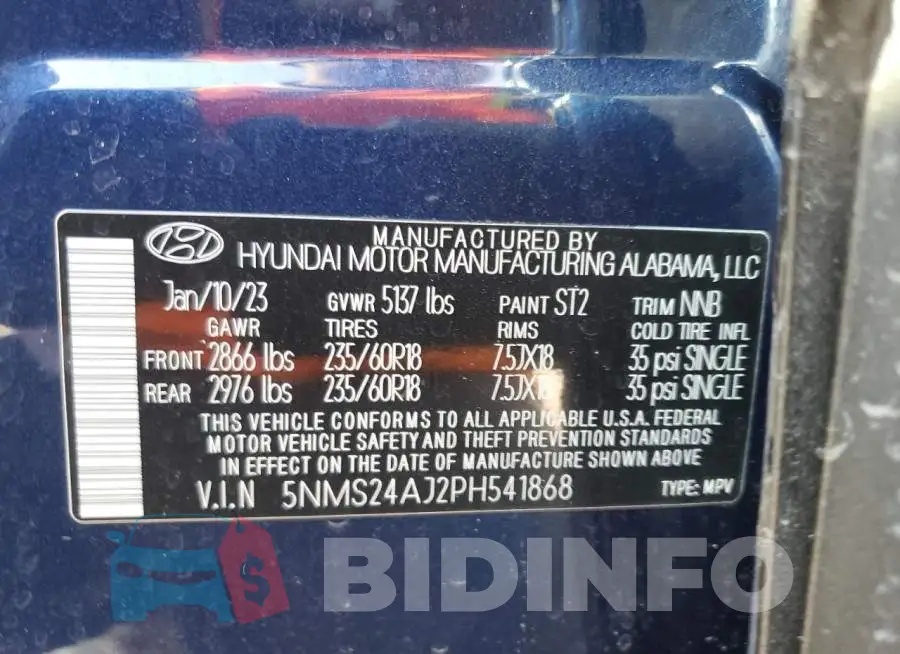 5NMS24AJ2PH541868 Photo# 14