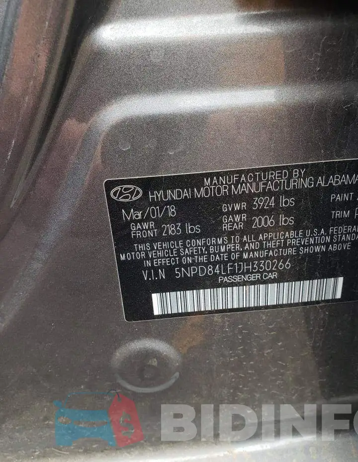 5NPD84LF1JH330266 Photo# 12
