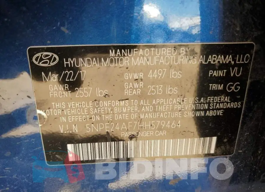 5NPE24AF7HH579464 Photo# 13