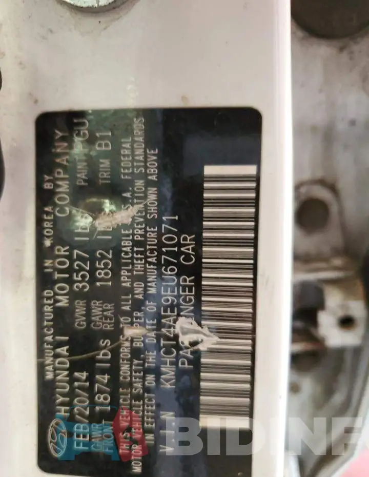 KMHCT4AE9EU671071 Photo# 12